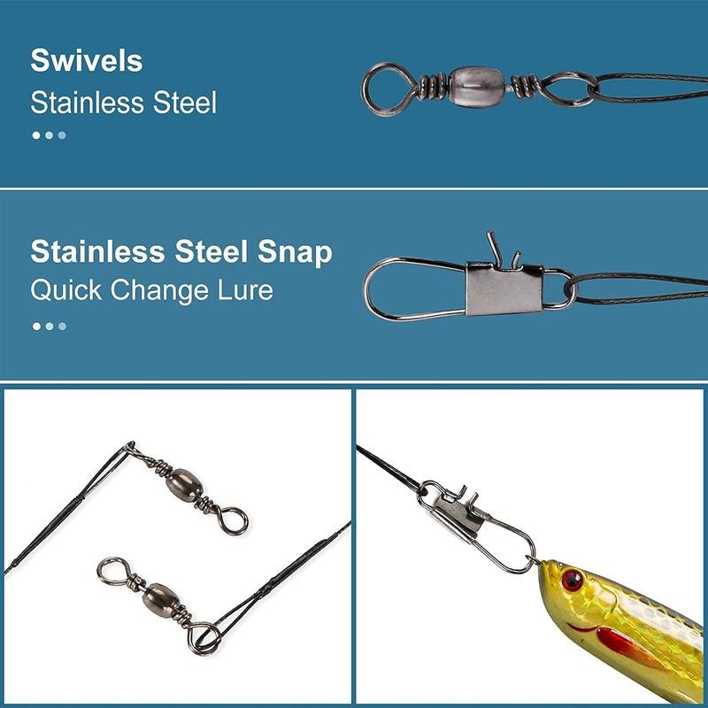 Stainless Steel Wire Trace Lea - огляд і ціна Freshwater Line